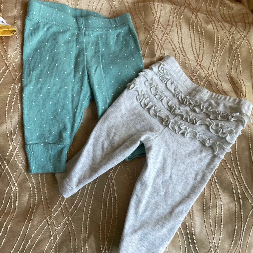 Carters mixed lot 5 pc Baby Bodysuit‎ Pants top Outfit Flamingo Floral 3 mo Girl